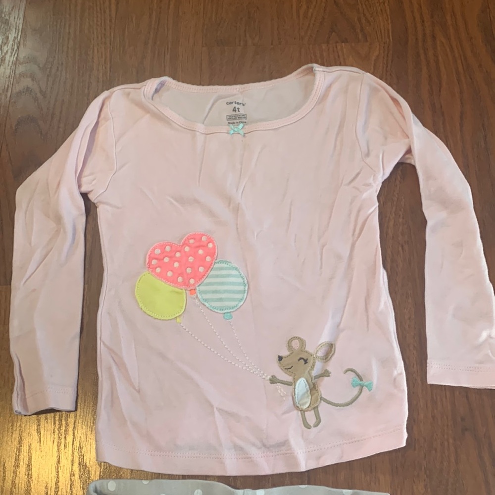 4T Pajamas Little Mouse Cotton Long Sleeve and Pants